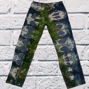 Upcycled tie dye and hand painted jeams